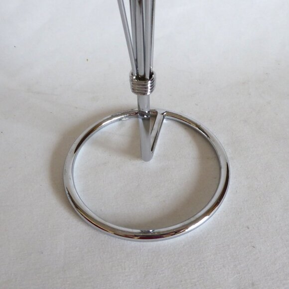 NEW 16” CHRISTMAS SILVER CHROME ORNAMENT GREETING CARD HOLDER DISPLAY STAND - Picture 4 of 6